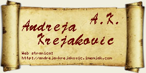Andreja Krejaković vizit kartica